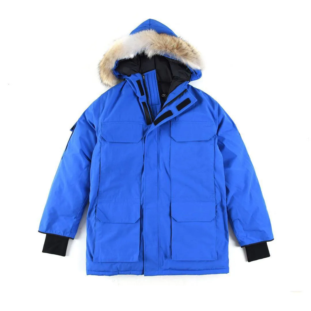 Designer High Quality Men Down jacket goose coat real big wolf fur Wyn dham Overcoat Clothing Casual fashion style Fur -_voghion.com