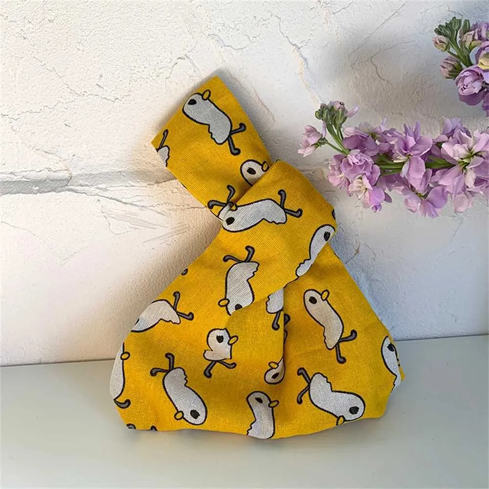 Borsa da donna in tela con stampa Mticolor in stile giapponese, borsa da shopping casual e fresca, portafoglio carino per ragazza, Y241106_voghion.com