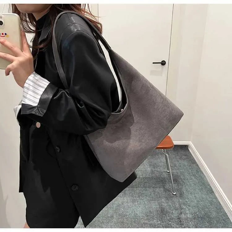 Sac à bandoulière polyvalent en daim pour femme, style rétro, tendance, Y241118_voghion.com