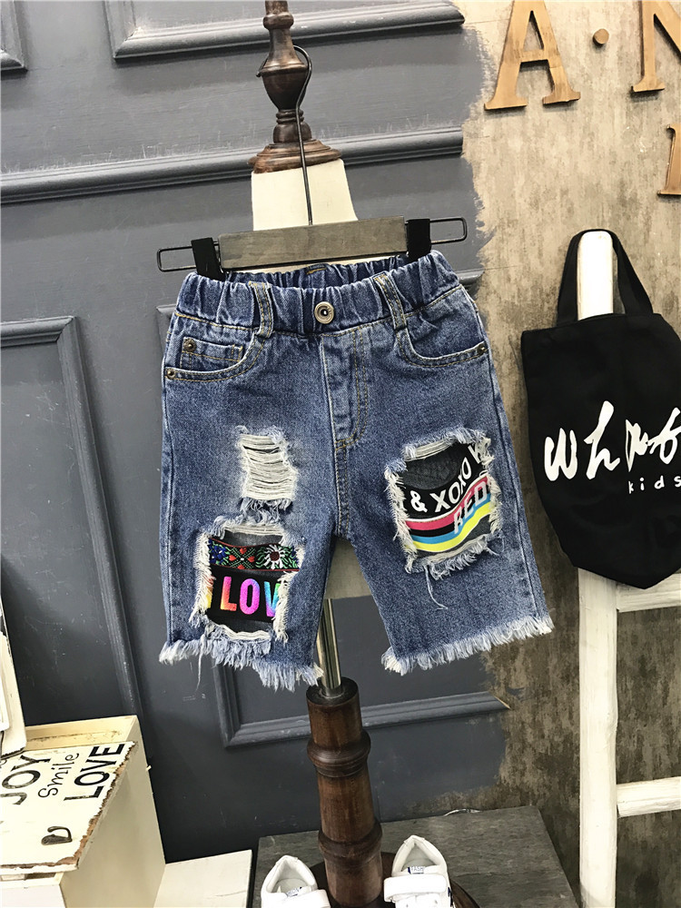 Mother&Kids Boys jeans shorts ripped pants in the little kids cool_voghion.com