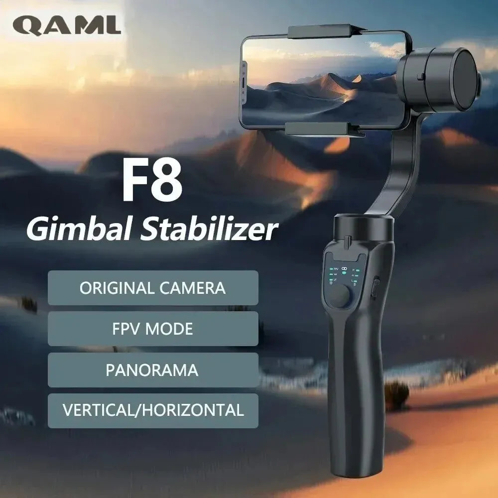 QAML F8 Handheld 3-axis Universal Joint Phone Holder Used As An Anti Vibration Video Recording Stabilizer For_voghion.com