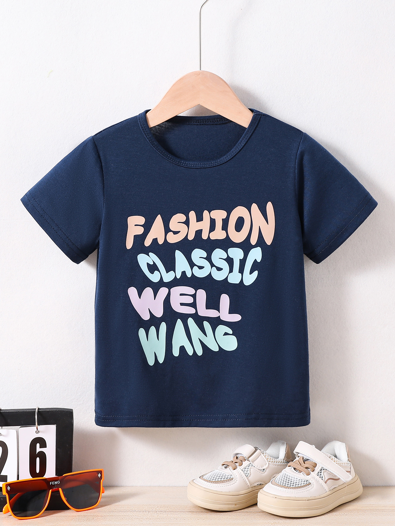Mother&Kids Youth T-shirt letter-printed casual short-sleeved boy T-shirt summer children's wear_voghion.com