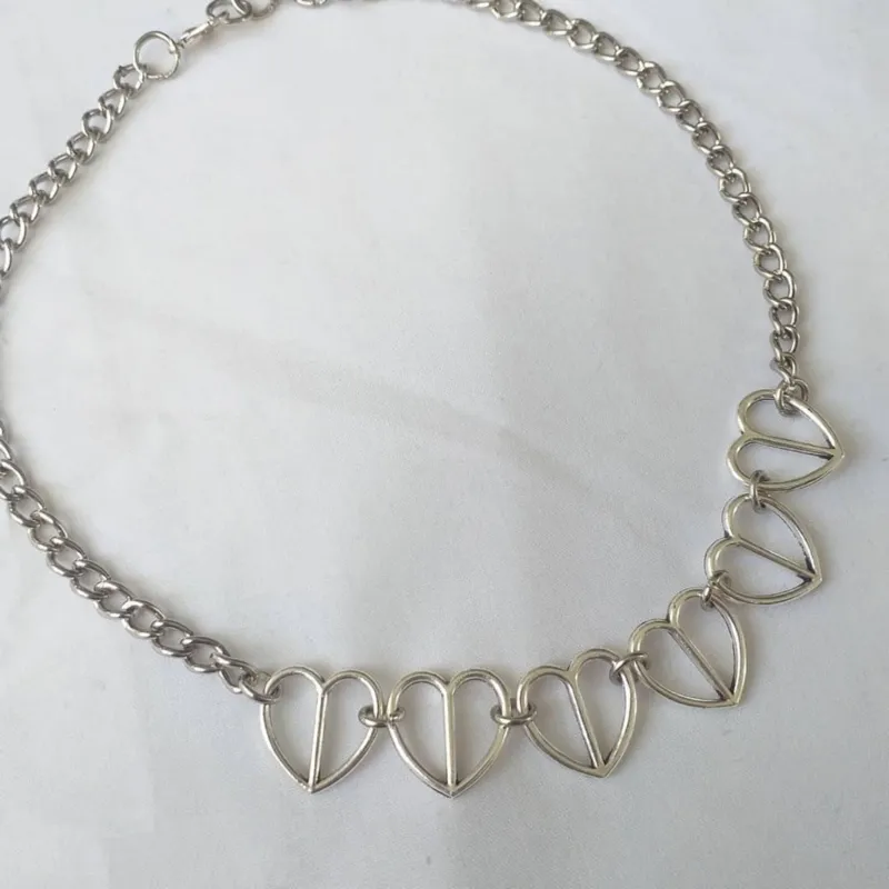 Colier cu inimă goală pentru femei, stil Choker, cadou pentru iubita, bijuterii, lanț, guler_voghion.com