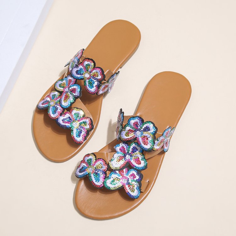 sandali da donna stile vacanza leggeri farfalla grandi dimensioni scarpe da spiaggia_voghion.com