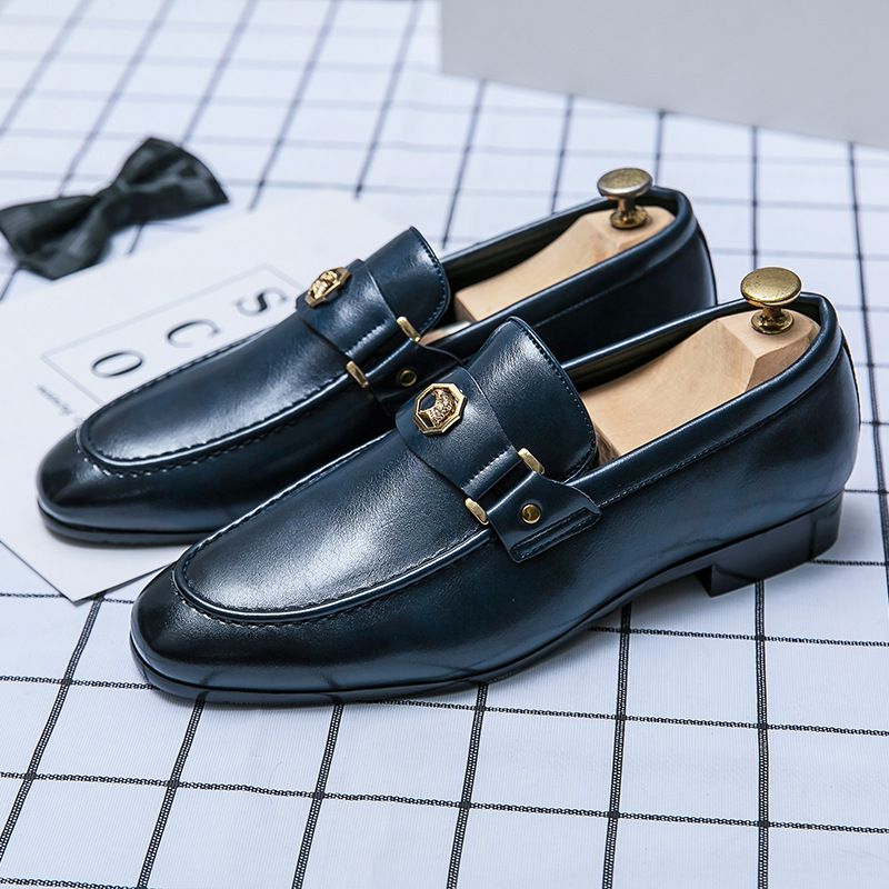 Velike poslovne elegantne muške kožne cipele, novi proljetni modni set, mokasine, cipele za opuštanje_voghion.com
