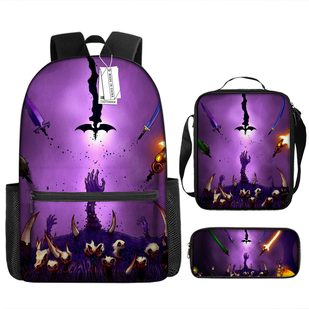 Terraria Kids Backpack Set School Bag Large Capacity_voghion.com