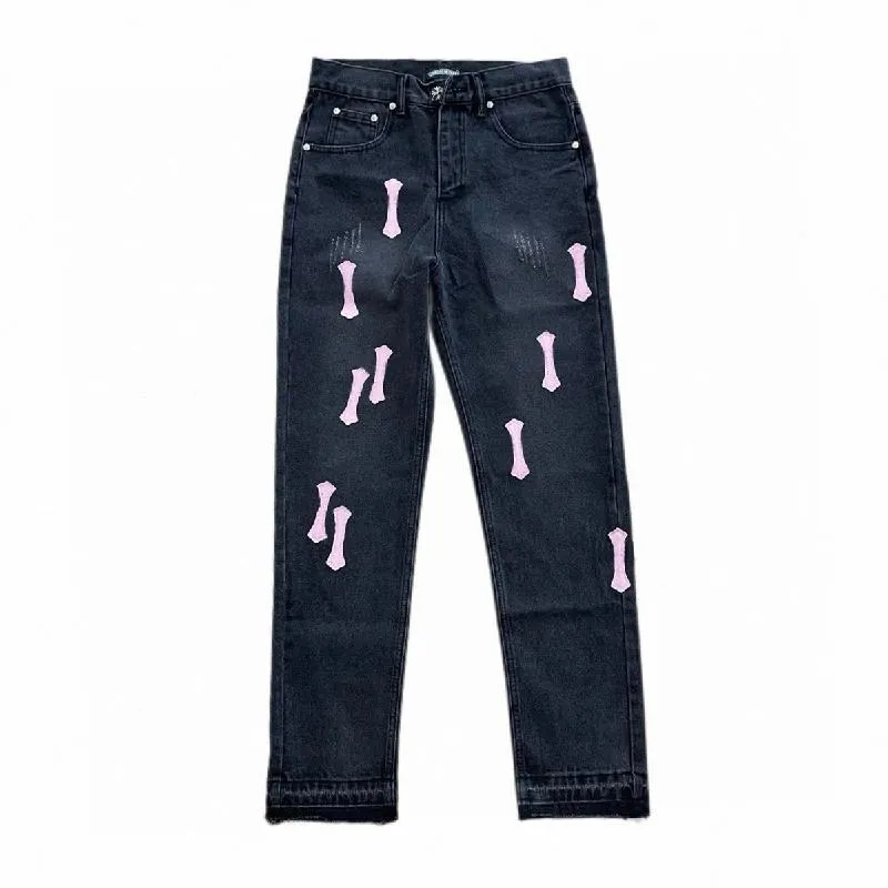 Pantalons de créateur pour hommes, jeans tendance, style motard, noir, déchiré, slim, moto, homme, femme_voghion.com