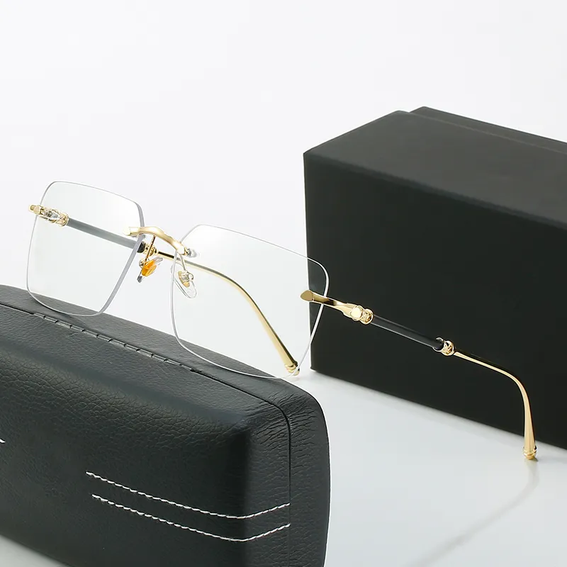 Nye Hot firkantede solbrillestel MABACH mand Plating Gradient blå Optiske briller Noble Scarce briller Italien designer_voghion.com