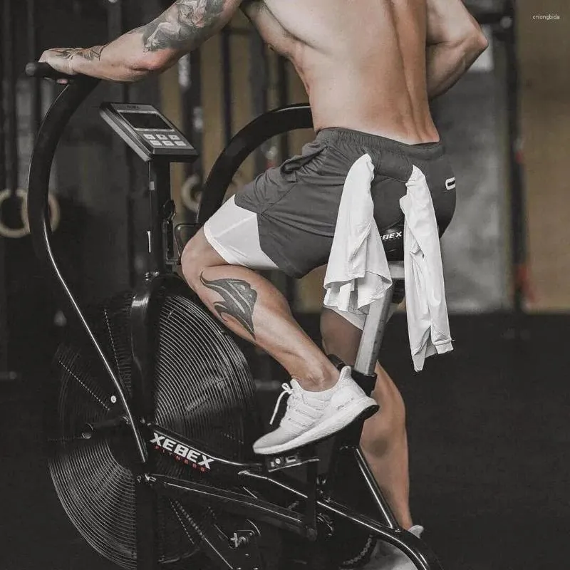 Men's Shorts 2-in-1 Breathable Quick-drying Gym Jogging Pants_voghion.com