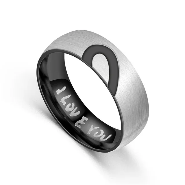 Ready Stock New fashion half peach heart couple ring Necklace I LOVE YOU Couple pendant necklaces for women jewelry Valentine's Day_voghion.com