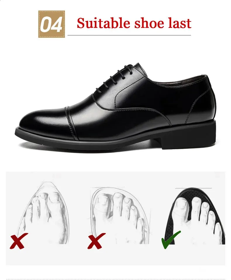 Größer werdende Schuhe für Männer, die größer werden, 6 cm, unsichtbare Einlegesohle für den täglichen Gebrauch, erhöhte Hochzeits-Oxfords für Herren_voghion.com
