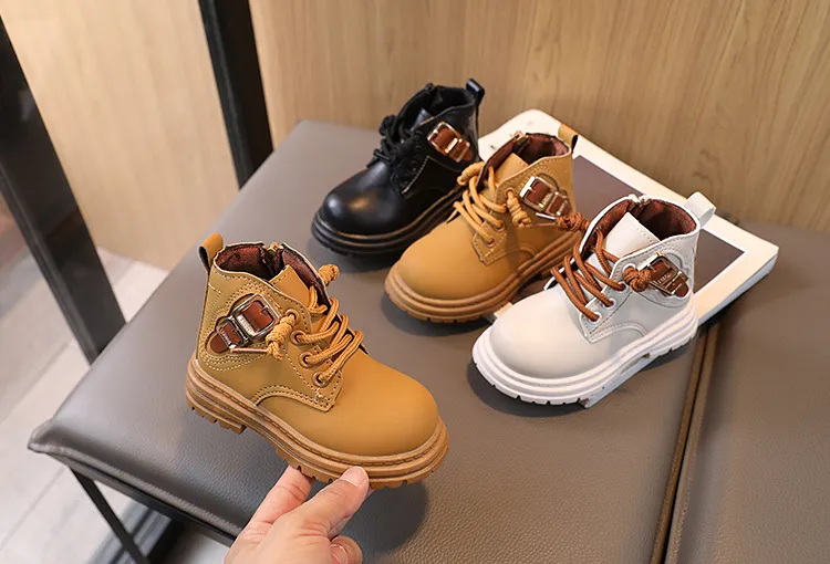 Toddler Kids Autumn Winter New Child Shoes Littlesprouts Girls Baby Brown Boys Casual Soft Soled Short Boots Sizes 21 -_voghion.com