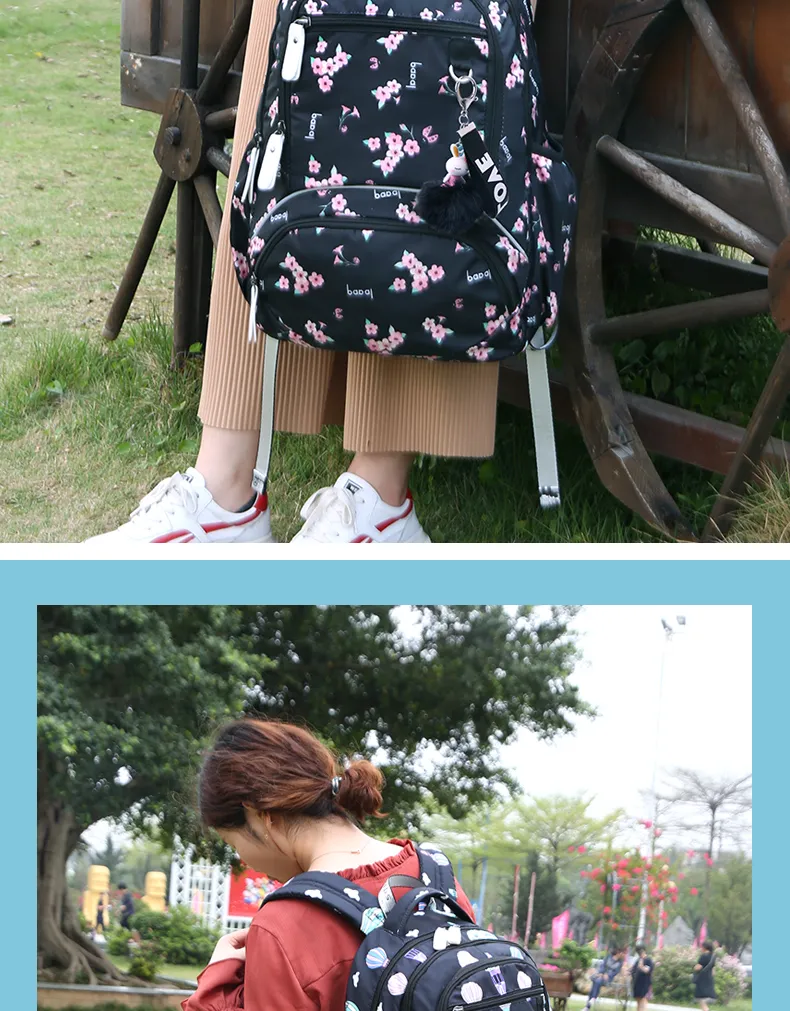 Kids Waterproof For Girls School Bags Children Backpacks Schoolbag Cute Ballon Printing Laptop Backpack_voghion.com