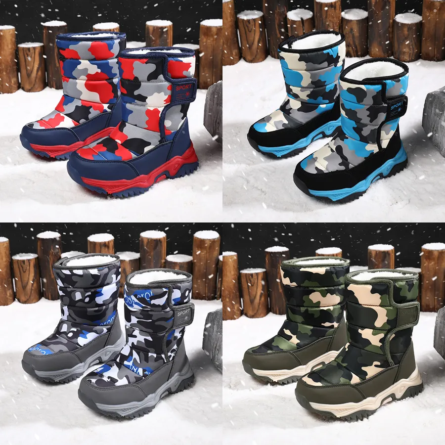 Kids Snow Lady Women Non-Slip Outdoor Waterproof Happysteps Girls Boys Winter Warm Fur Boots Shoes for Children Sizes_voghion.com