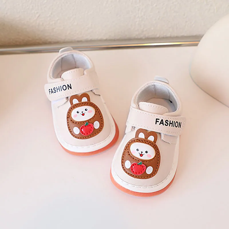 2025 Neonato Casual Squeaky Toddler Soft Bottom Primi Passi Cutefeet Bambini Sneakers Coniglio Cartone Animato Bambini_voghion.com