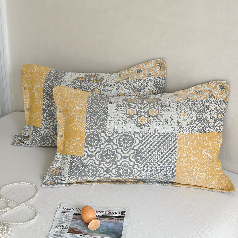 Pillow Case Pure Cotton Gauze One Pair All Inclusive Buckle Fixed Non Slip Pillowcases