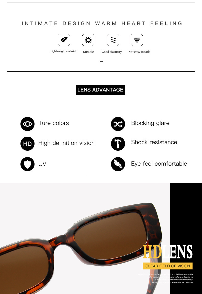 VOOTHOST Retro mažo rėmelio akiniai nuo saulės moterims Moteriški akiniai nuo saulės Vyriški madingi želė akiniai nuo saulės F0067_voghion.com