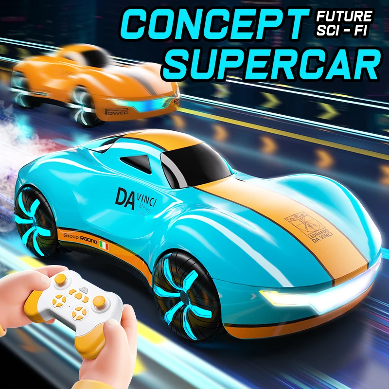Drift Rc Stunt Car With Light Spray And Sound For Kids_voghion.com