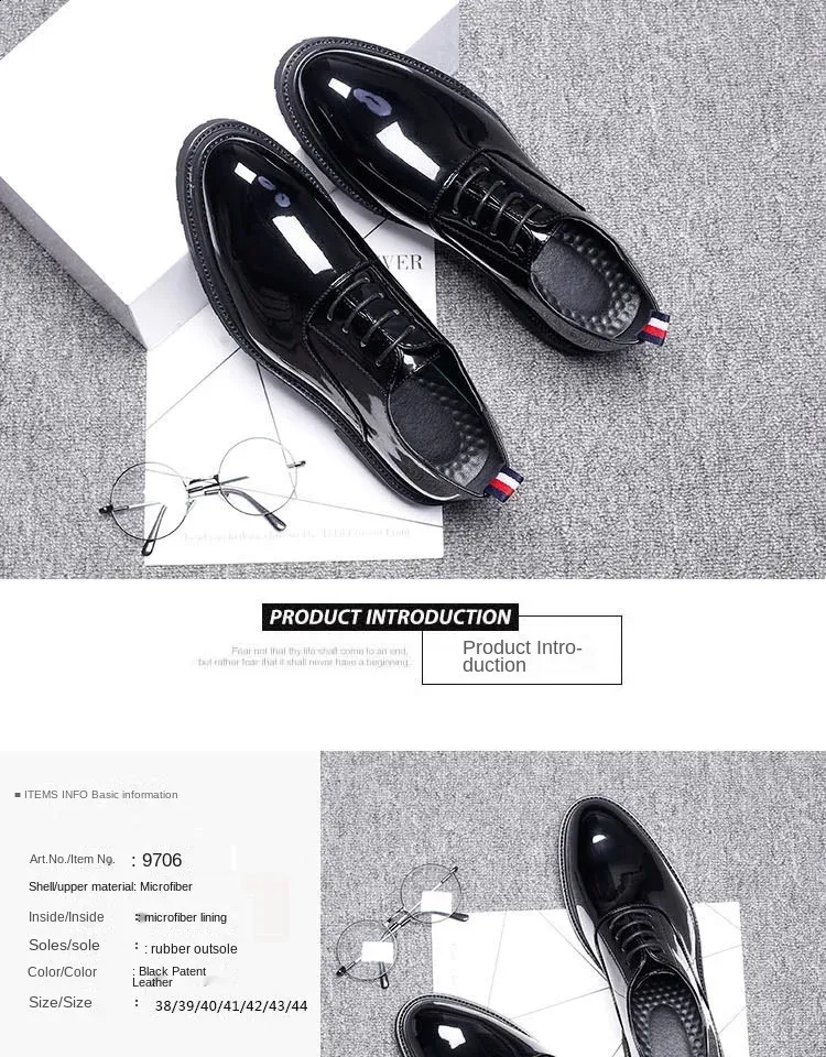 Talijanska haljina, modne oxfordske cipele od lakirane kože, muške, formalne, uredske, cipele za muškarce i muškarce 240911_voghion.com