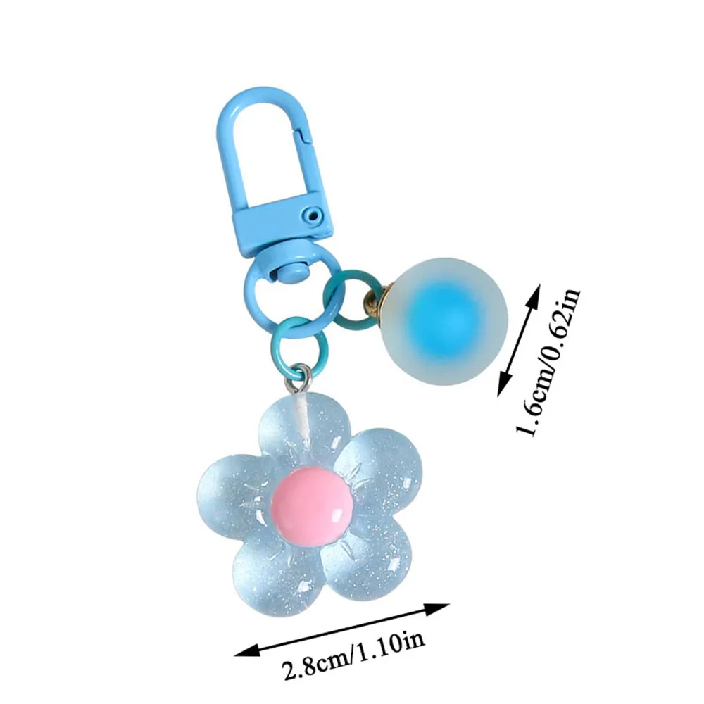 6Pcs Bunte Harz Blume INS Schlüsselanhänger Koreanischen Stil Niedliche Tasche Schlüsselanhänger Großhandel Auto Schlüssel Zubehör_voghion.com
