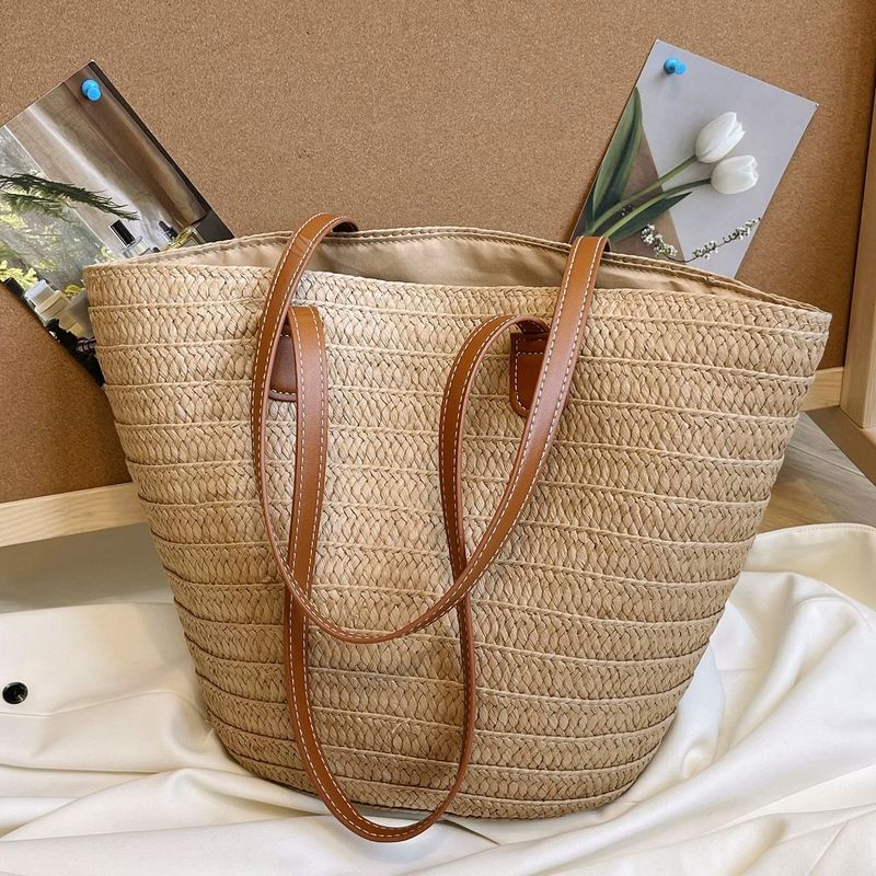 Cesto per verdura alla moda coreana Secchio per l'acqua 2024 Nuova borsa versatile con motivo a litchi Borsa a tracolla singola di alta qualità_voghion.com