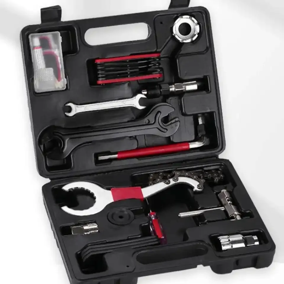 Kit di riparazione bici multifunzione: attrezzi per guarnitura, catena, raggi, movimento centrale e volano – compatto e portatile_voghion.com