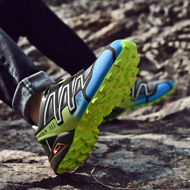 Randonnée en plein air transfrontalière chaussures de course de fond d'alpinisme pour hommes chaussures de tourisme basses Salomon chaussures de sport de cyclisme de grande taille antidérapantes_voghion.com
