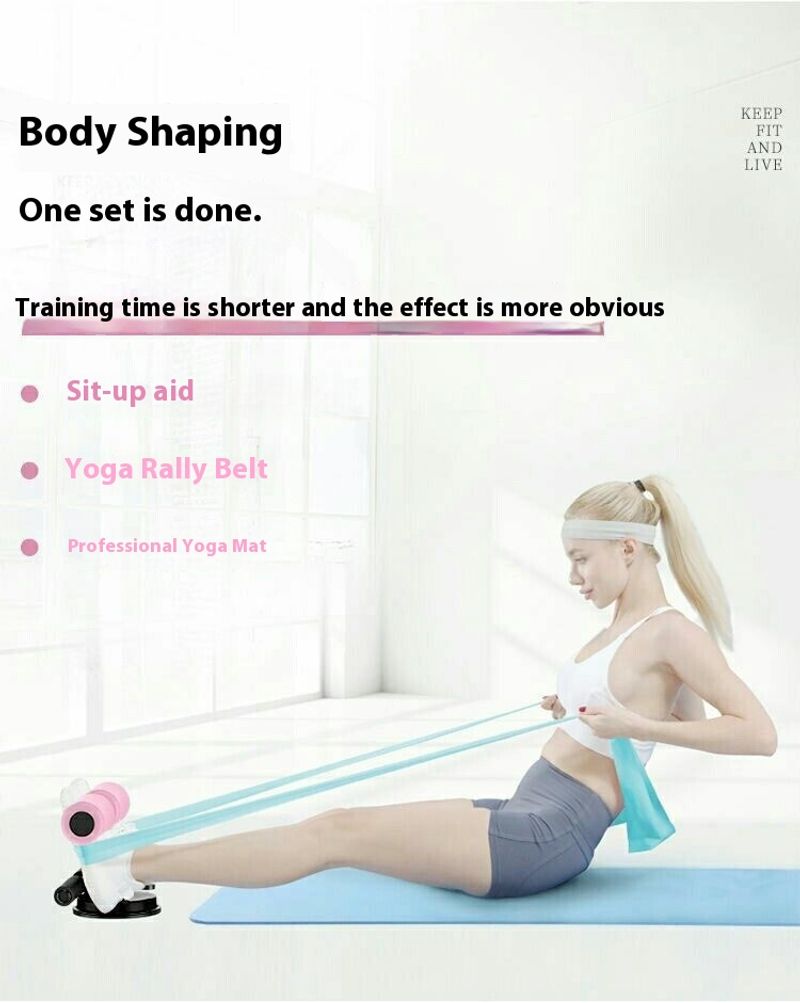 Sit up assist device, fixed suction cup type abdominal roller, waist and abdomen reduction exercise, home fiess_voghion.com