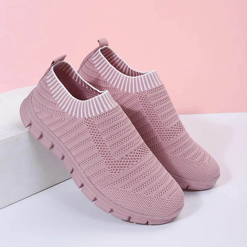 Sneakers da camminata donna traspiranti con suola platform_voghion.com