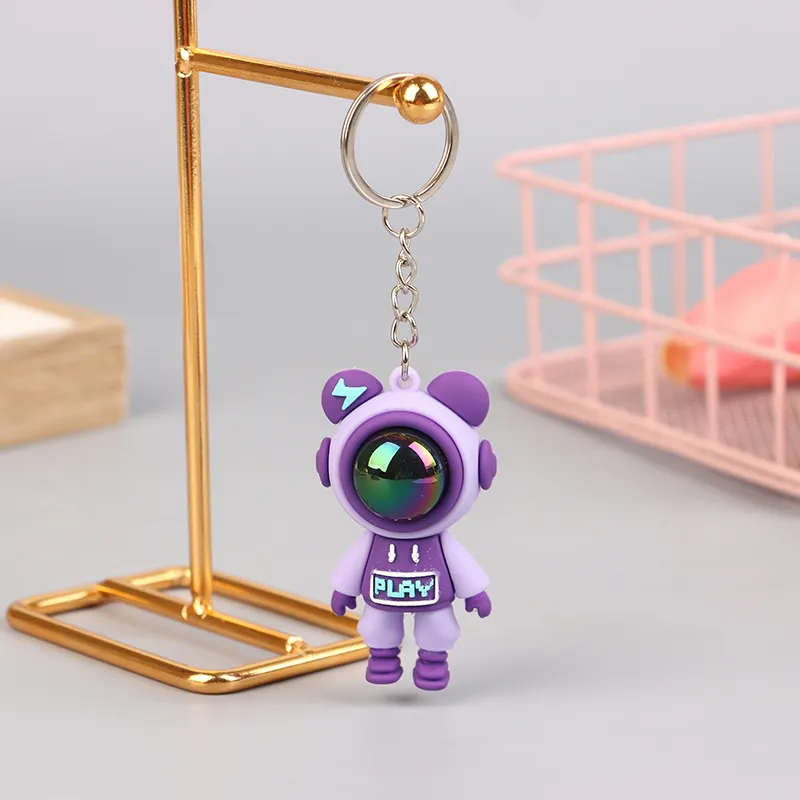 1PC Schmuck Zubehör Geschenke Cartoon Beleuchtung Schlüsselanhänger Astronaut Violent Bär Kaninchen Puppe Auto Rucksack Dekorationen_voghion.com