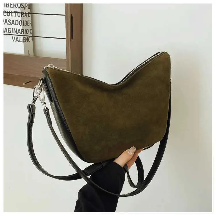 Crossbody Bag Patchwork Pu Leather Satchel Large Shoulder Bag_voghion.com