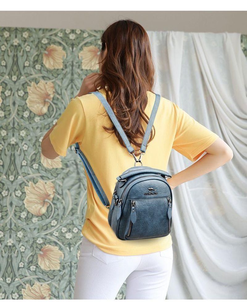 Zaino Mouse Originale per Donna 2024 Nuova Borsa a Tracolla Multifunzionale Multistrato in Pelle Morbida All-Match_voghion.com