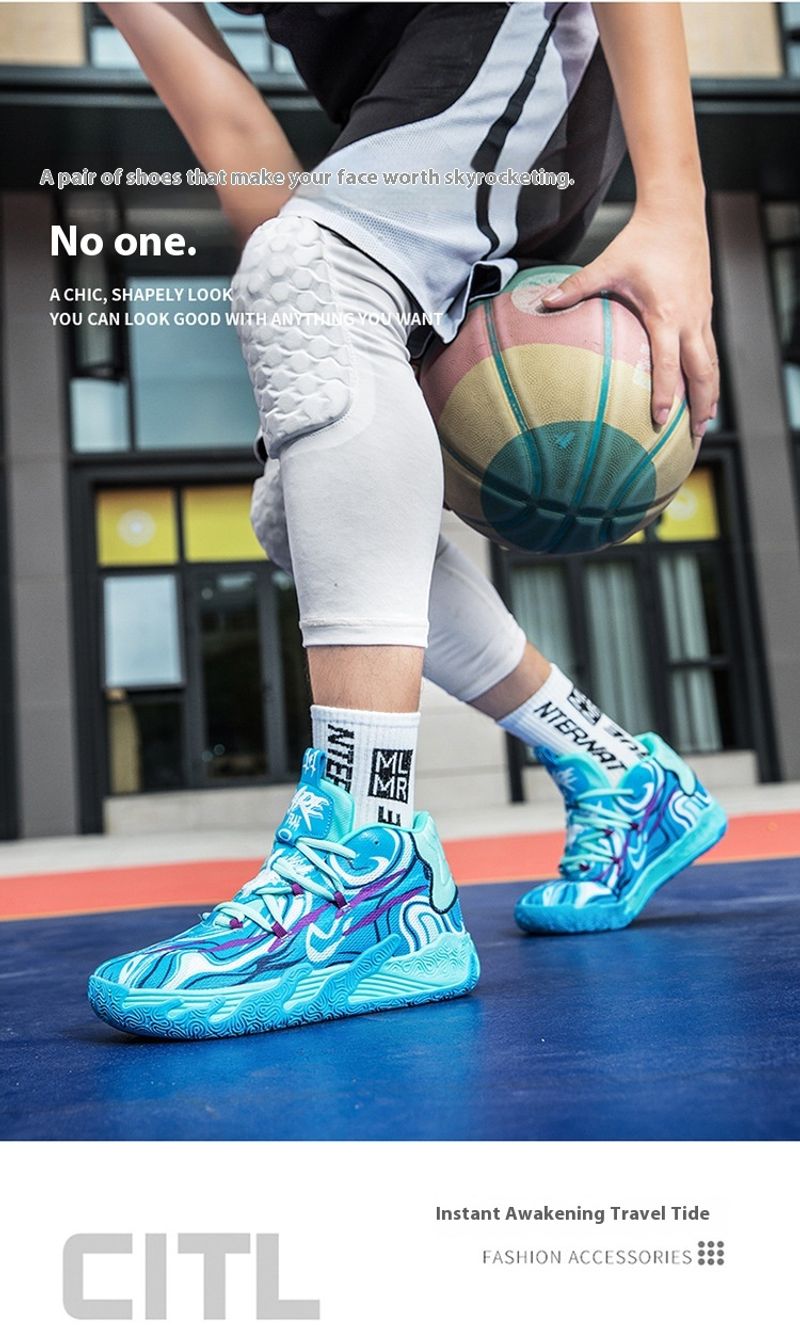 Paarse heren dames indoor en outdoor lage schokabsorberende antislip stevige basketbalschoenen_voghion.com