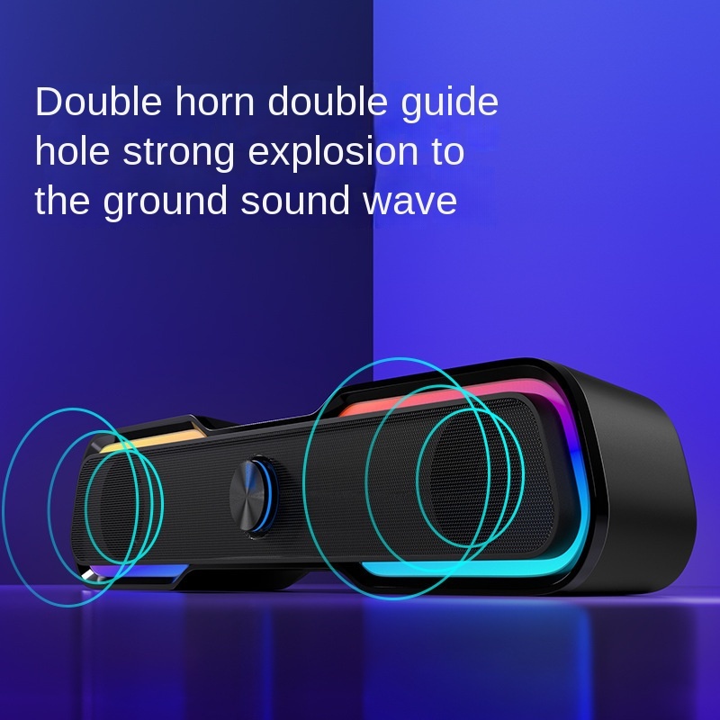 Dhe-6002 Multimedia-Kabel RGB leuchtender Subwoofer Notebook-Soundbox für HP/HP Computer_voghion.com