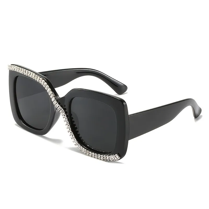 Special Design Color With Crystals Big Frame Rhinestone Bling Trendy Fashionable Sunglasses_voghion.com