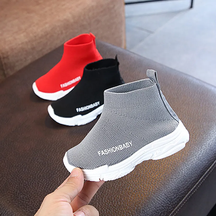 High Top Sneakers Kinder Casual Slip-on Atmungsaktive Kindersocken Littlesprouts Rutschfeste Schneestiefel Jungen Mädchen Sportschuhe_voghion.com