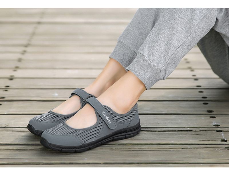 Scarpe da mamma in velcro per donna, nuove, estive, a rete larga, leggere, casual, comode e comode da passeggio_voghion.com
