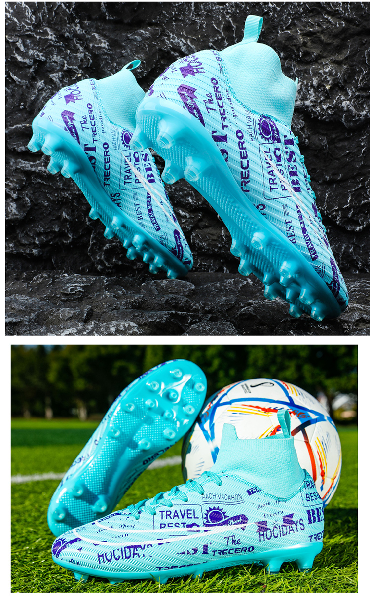 Men Soccer Shoes Outdoor Non-Slip AG/TF Football Boots Male Teenagers Adult Cleats Boys Breathable Comfortable Match_voghion.com