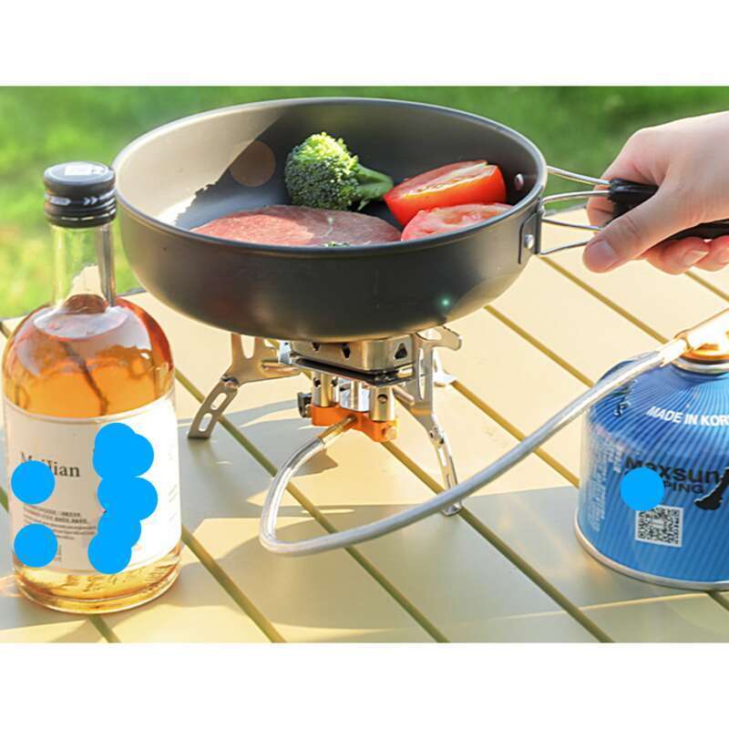 Outdoor Portable Picnic Stove, Cookware, Windproof Head, Camping Butane Gas Stove_voghion.com