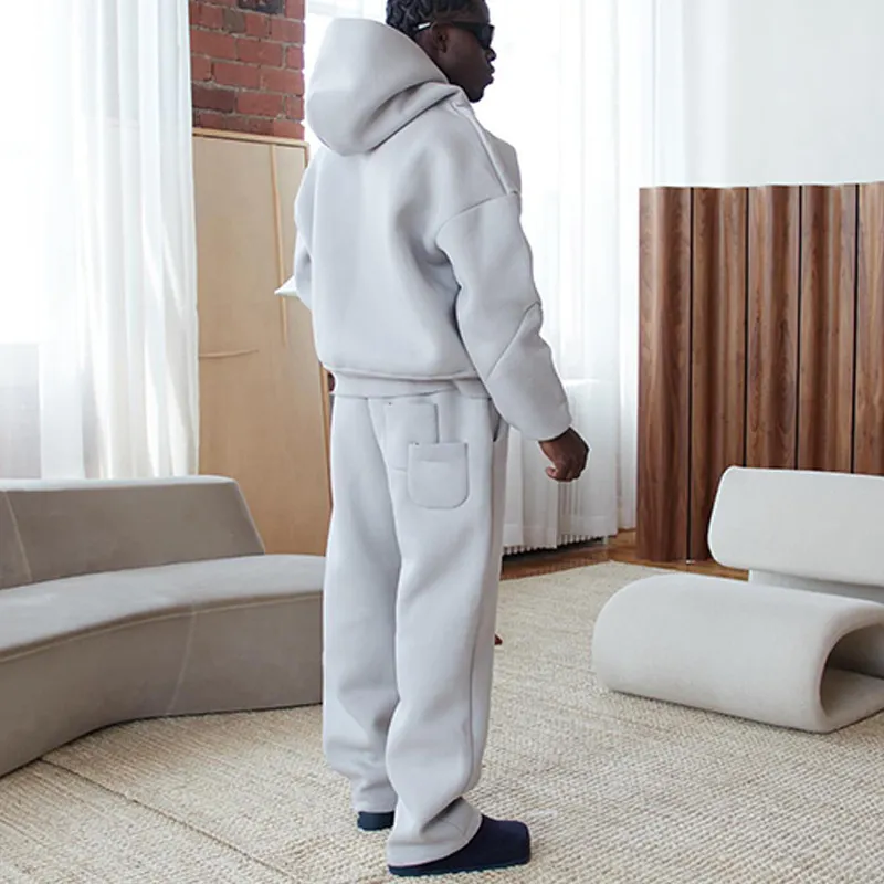 Men's Tracksuits 2025 American Winter Couple Hoodies 2 Piece Sets Loose Coats Drawstring Pants Vintage Y2K Men_voghion.com