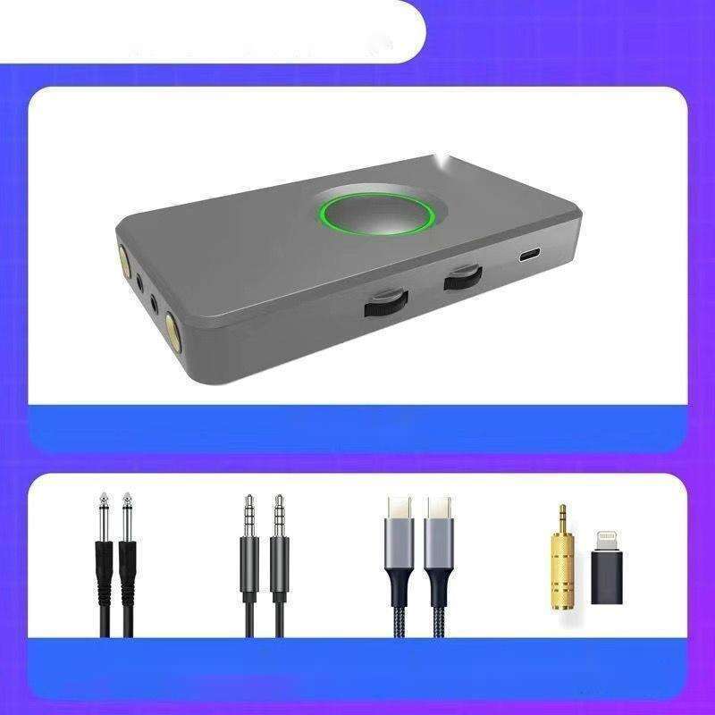 Double/Debo Acoustic SK1 Intelligent Sound Card Guitar Playing And Singing Mobile Live Streaming Internal Mixing_voghion.com