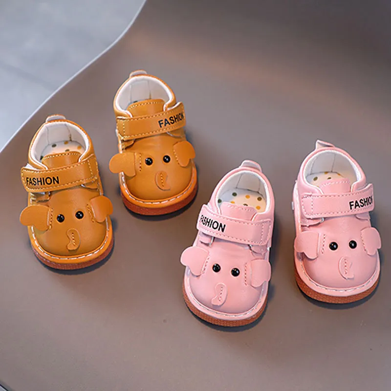 for Newborn Infant Soft Sole Anti Slip Baby Toddler Happysteps Cartoon Kids Child Squeaky Shoes Sizes US0.5C-US4C_voghion.com