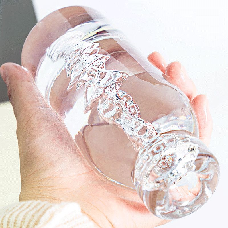 No Wash Men's Automatic Transparent Milk Bottle Airplane Cup Visual Exercise Masturbator Simulation Inverted Model Named