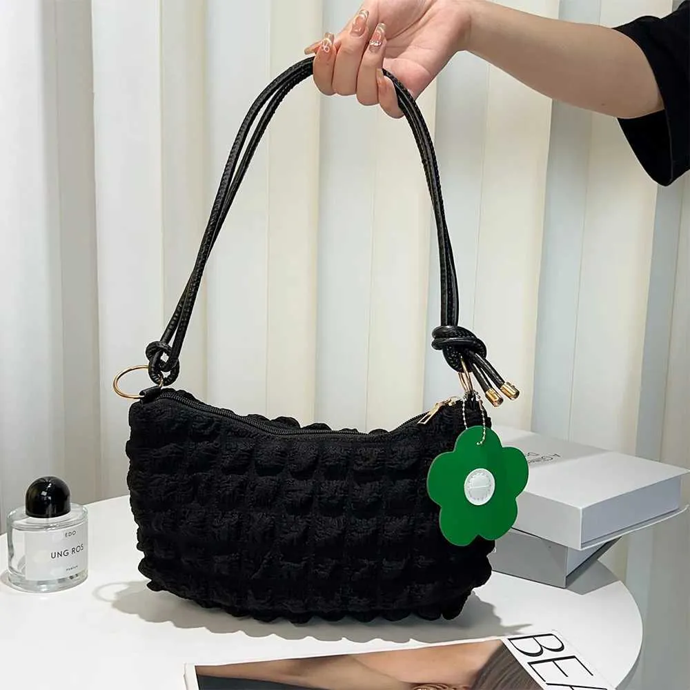 Sac à main coréen à bulles souples pour femmes, sac à bandoulière décontracté avec motif nuage pliable, portefeuille mignon Y241123_voghion.com