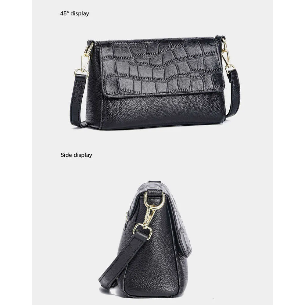 Zncy Piccola Borsa a Tracolla in Lathr per Donna con Motivo a Alligatore Borsa a Mano con Due Tracolle Simpl Fashion Ladis_voghion.com