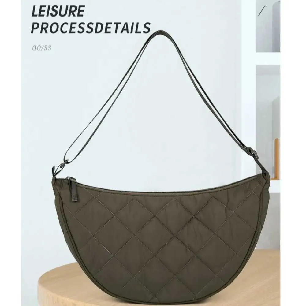 Halbmond Umhängetasche Für Damen Große Nylon Schultertasche_voghion.com
