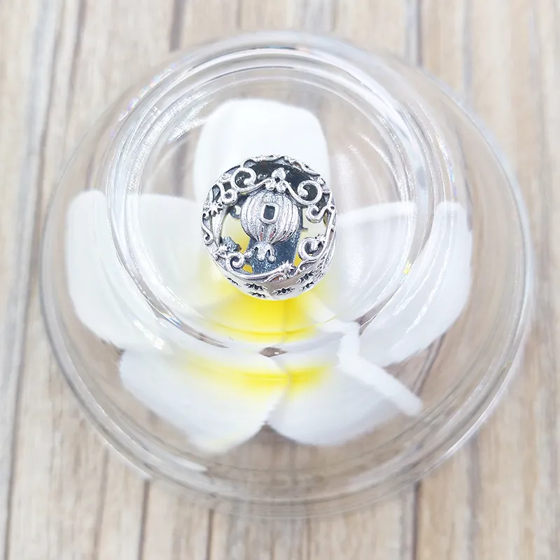 Bracelet original Sterling Sier kit de fabrication de bijoux DIY Disney Cendrillon Midnight Pumpkin Bead Charm collier pour adolescentes_voghion.com