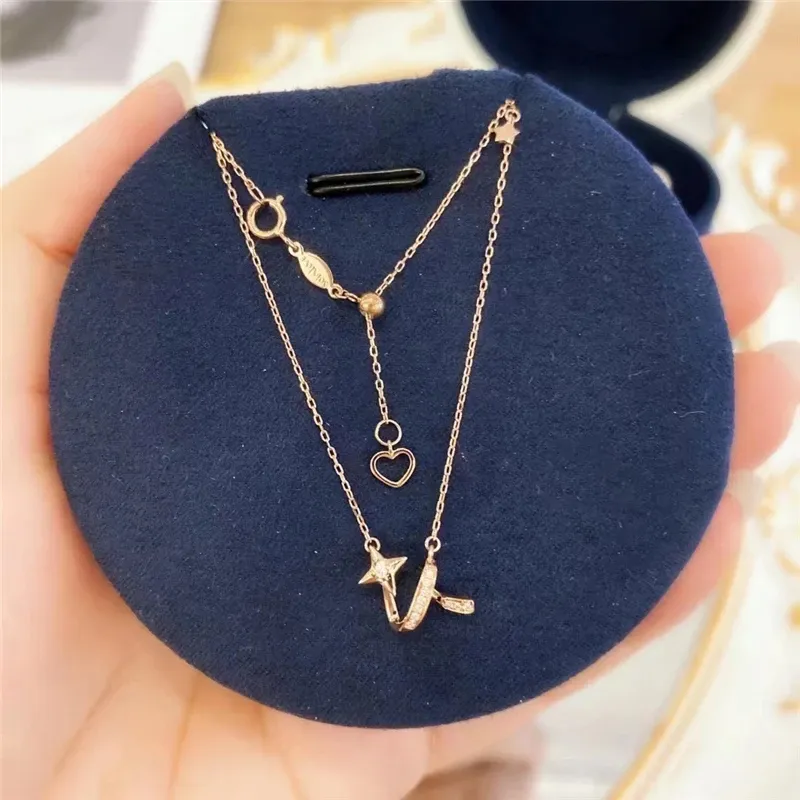 Star Necklace Sterling Silver Romantic Clavicle Chain Gift_voghion.com