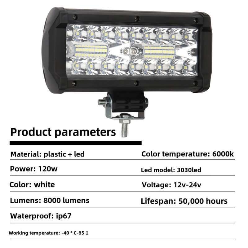 Yeni Yüksek Parlaklık Üç Sıra 120w Plastik Yarı Alüminyum Çalışma Şeridi Lig Off-road Araç Tavan Ön Tamponu İçin_voghion.com