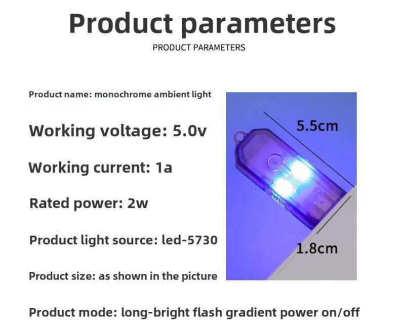 Lumină ambientală USB pentru mașină, consumabile auto, mini decorațiune portabilă colorată, iluminare LED pentru casă și dormitor, lumină de noapte_voghion.com